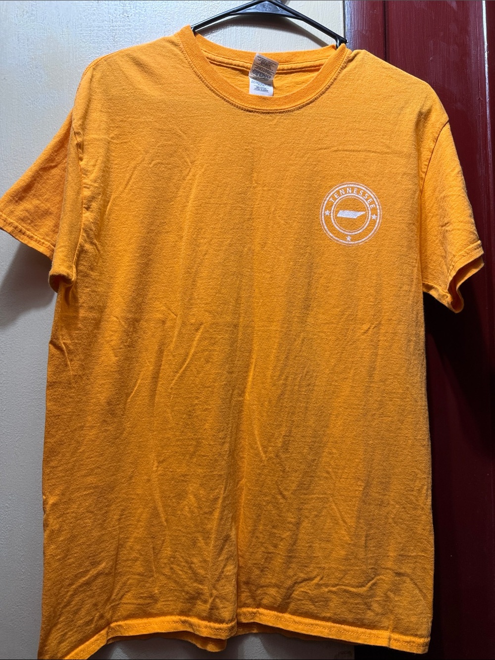 Tennessee Orange Short-Sleeve Crewneck Tee with Small Chest Emblem